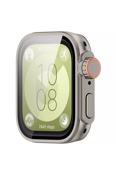 Nezih Case محول حافظة Huawei Watch Fit 3 - 49 ملم لساعة Apple Watch Ultra مع واقي شاشة