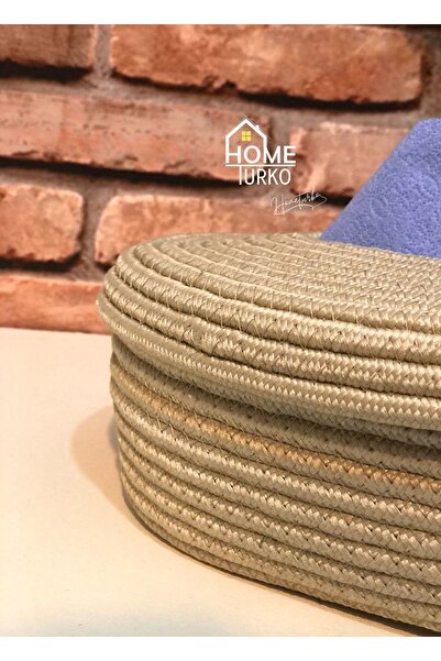 HomeTurko Jute and Wicker Napkin Holder Box - Organizer Tableware Organizer