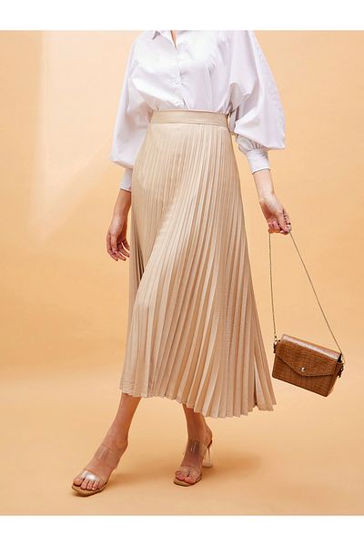 Sassafras By Styli مطوي ألف خط تنورة ميدي