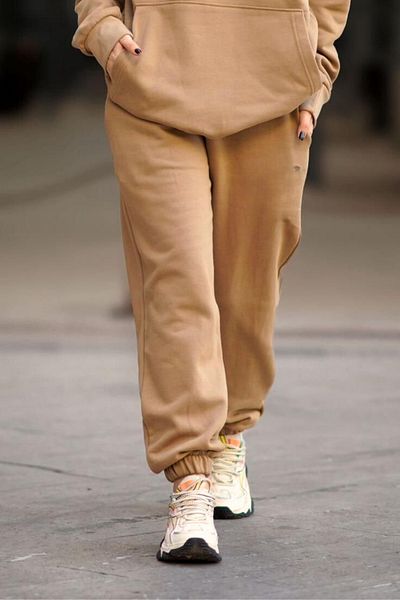 BayBayan Γυναικείο Jogger Sweatpants Mink - Τρίκλωνο, Βαμβακερό εσωτερικό