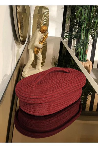 HomeTurko Kitchen Basket - Jute with Lid, Wicker, Organizer, Organizer, Decorative