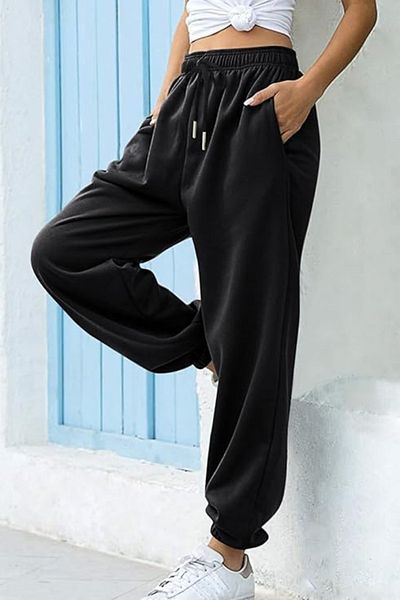 BayBayan Γυναικείο μαύρο ψηλόμεσο παντελόνι Jogger