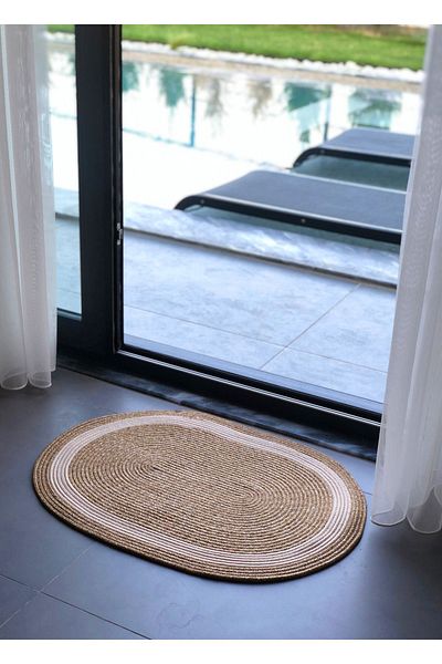 HomeTurko Jute, Patterned Doorstep, Doormat, Bathroom Mat, Balcony Mat / Gift, Houseware