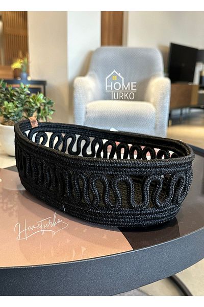 HomeTurko Кошница за хляб с шарка от юта - шкаф, детска стая, органайзер, кошница за съхранение