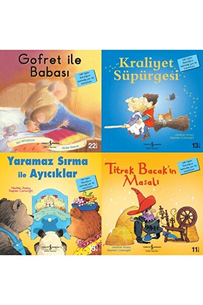 TÜRKİYE İŞ BANKASI KÜLTÜR YAYINLARI 3-4-5 Yaş Ilk Okuma Kitapları Seti 4 Kita...