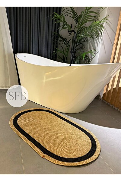 HomeTurko Moderin, Hasır, Jüt, Naturel, Jüt Dekoratif, Kilim, Banyo, Salon, M...