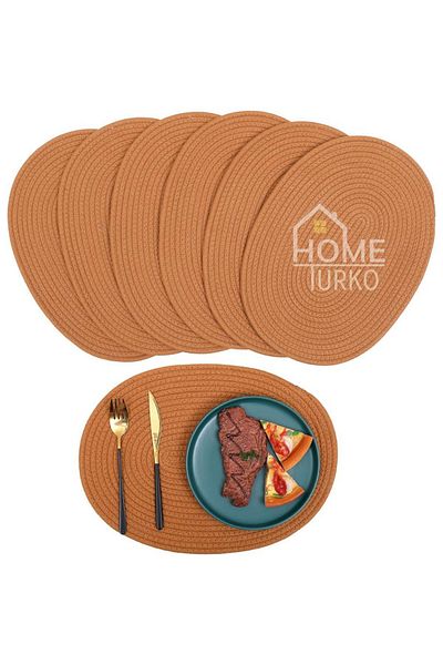 HomeTurko Σετ πιάτων, Φυσική γιούτα, Μοτίβο, Ψάθινο, Αμερικάνικο σερβιρίσματος, Σουβέρ, Με καλάθι ψωμιού