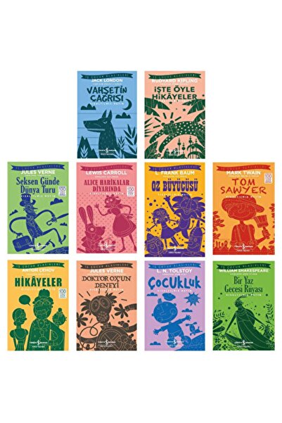 TÜRKİYE İŞ BANKASI KÜLTÜR YAYINLARI Dünya Çocuk Klasikleri 10 lu set-okumayı ...