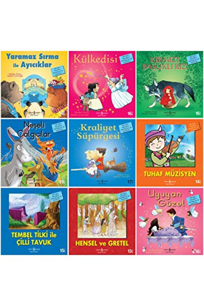 TÜRKİYE İŞ BANKASI KÜLTÜR YAYINLARI Resimli Hikaye Kitapları 9'lu Set Külkedi...