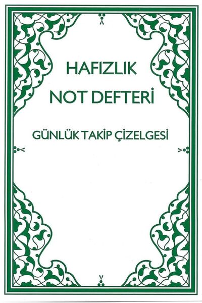 Kitap Kalbi Yayıncılık Hafızlık Not Defteri Günlük Takip Çizelgesi