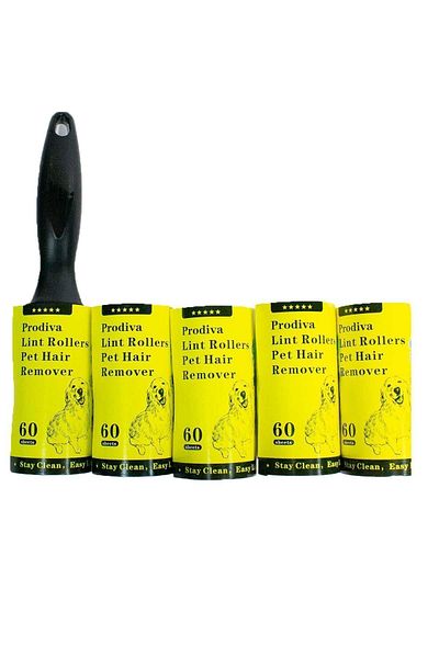 PRODİVA Gift Pet Roller with 4 Refills - Cat Dog Hair Collector Roller