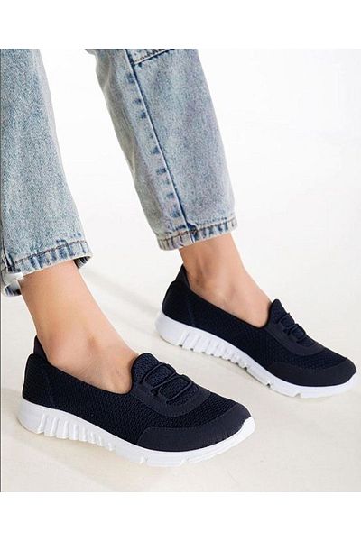 Afilli Pantofi sport pentru femei, negru, alb, fără șireturi, confortabili, ușoare, cu memorie, talpă groasă