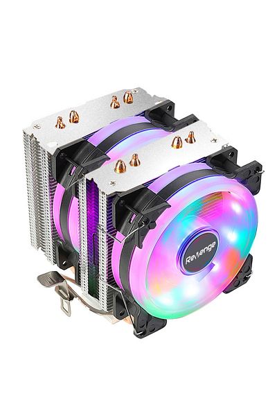 Revenge Cold Frost 602 Tower Type 2 Fan Rainbow Gaming Processor Fan 4 Copper Channel Cpu Fan Cooling System