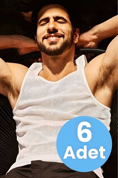 Tezzgelsin Men's Cotton Mesh Air Conditioned Undershirt 6 Pieces Mesh Undershirt