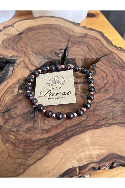 parze doğaltaş Red Garnet Lal Bracelet