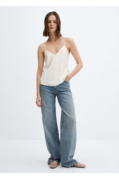 MANGO Woman Blouse with Thin Straps