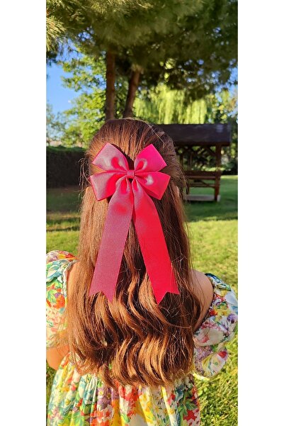 kombin takı Fuşya Fiyonk Toka, Uzun Kuyruklu Grogren Klipsli Saç Tokası.