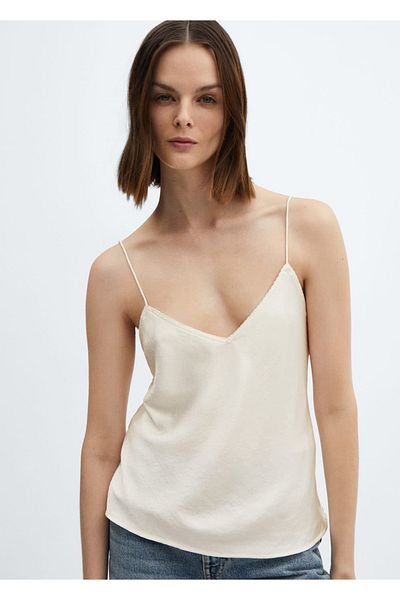 MANGO Woman Blouse with Thin Straps