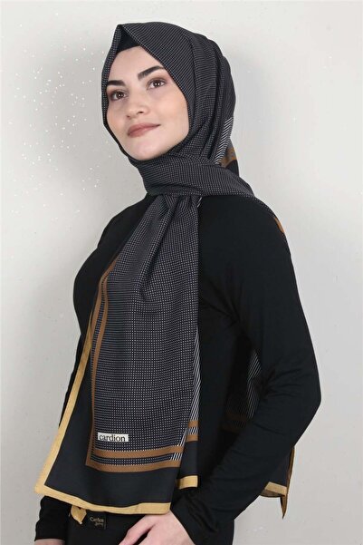 Cardion Medine Desenli Şal 1898-14 Siyah-sarı