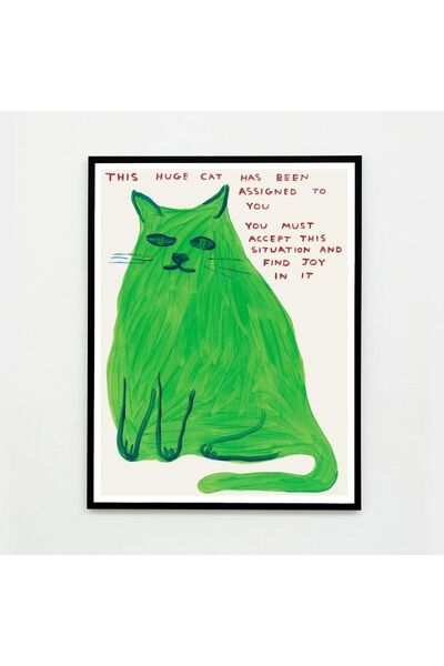 Çılgıntrend Bu Dev Kedi Tasarımlı Litografi Sanat Posteri