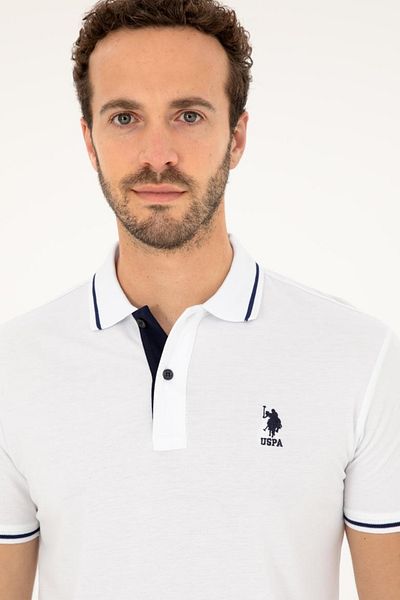 U.S. Polo Assn. Λευκό T-Shirt - Ανδρικό