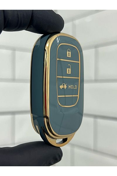 BARKAS ELEKTRONİK Gray Honda Civic Crv Hrv Accord Smart Nano Key Case - New