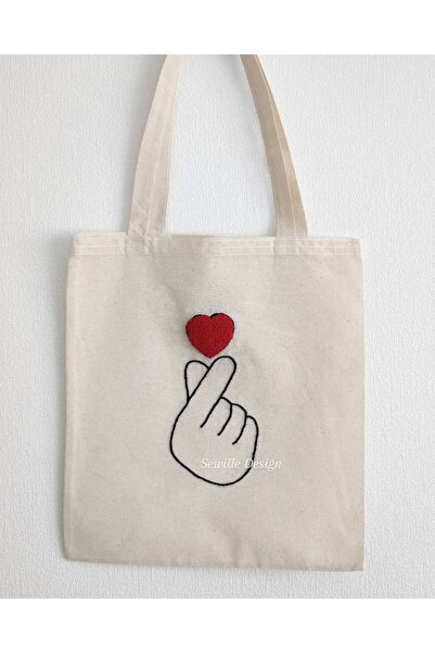 Sewille Design Hand Made Punch Işlemeli Bez Omuz Çantası
