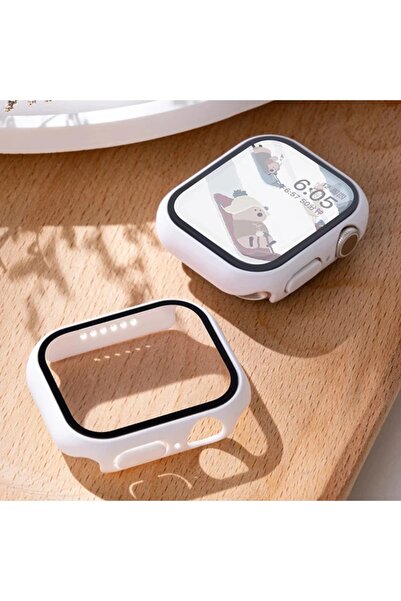 PSGT Apple Uyumlu Temperli Cam + Kapak Izle Vaka 42mm Ekran Koruyucu