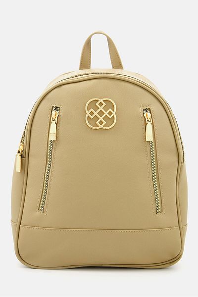Daisy Fuentes Women Brand Logo Backpack 25L x 10W x 30H Cm, Tan