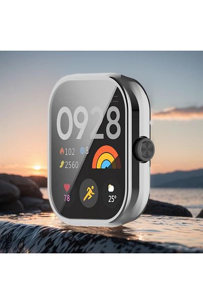 İncisoft حافظة حماية كاملة وواقي شاشة من السيليكون الناعم المتوافق مع Xiaomi Redmi Watch 4 / Redmi Watch 5