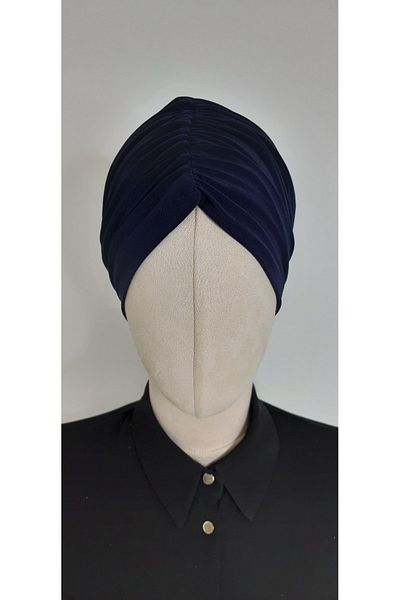 erasra class Navy Blue Hijab Swimming Cap - For Sea and Pool, Safe and Swimsuit Top Compatible
