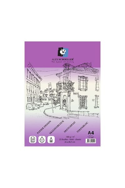 Alex Schoeller A4 Spiral Sketchbook - 180 gr.25 yp.