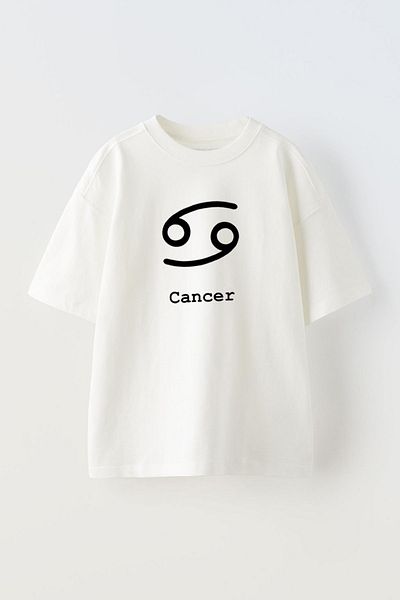 THEWERT Μπλουζάκι White Sign Design Unisex Cotton Oversize