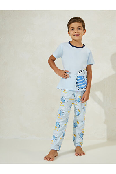 Styli طقم بيجامة وتي شيرت بطبعة دينو