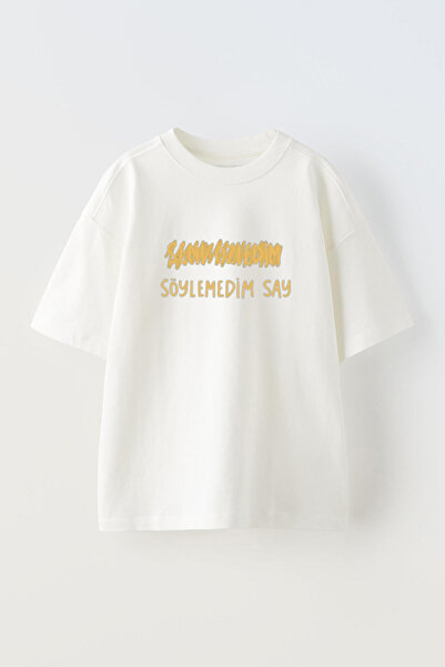 THEWERT Bela Oversize kroj Unisex Pamuk T-shirt - Nisam rekao rekao Štampano