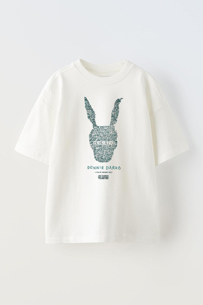 THEWERT Donnie Darko Unisex bela Oversize kroj T-shirt - Tavsan Design Štampa...
