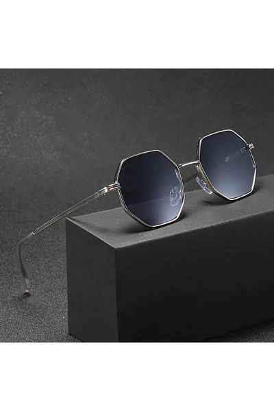ONNObutik Silver Frame - Geometric - Unisex Sunglasses