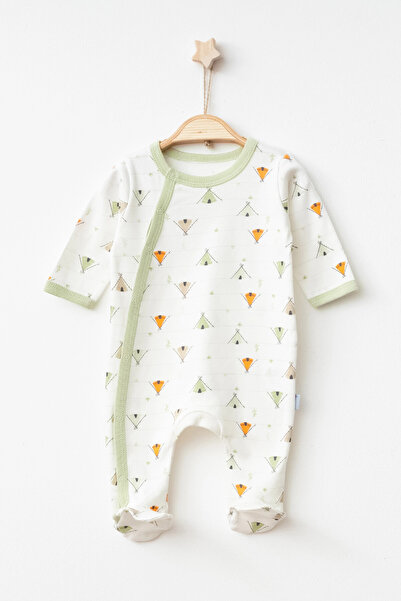 My Hanne Baby Boy Tent Patterned Bias Jumpsuit - 1003