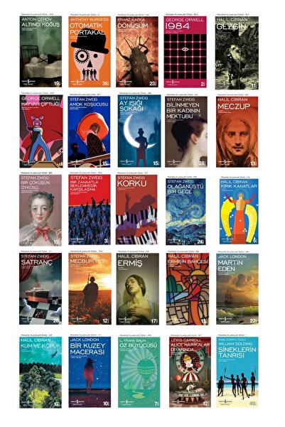 TÜRKİYE İŞ BANKASI KÜLTÜR YAYINLARI Modern Klasikler Dizisi 25'li Set-iş bankası