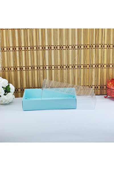 TT Tahtakale Toptancıları Asetat Kapaklı Karton Kutu 15X12X3 (50 Adet) Mavi