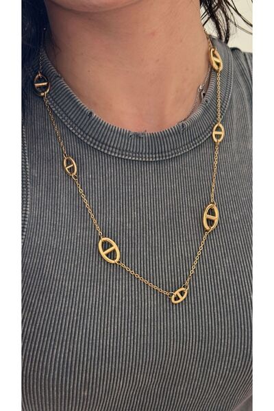 Opia JEWELRY - Vıp Model Çelik Zincir Kolye (60CM)