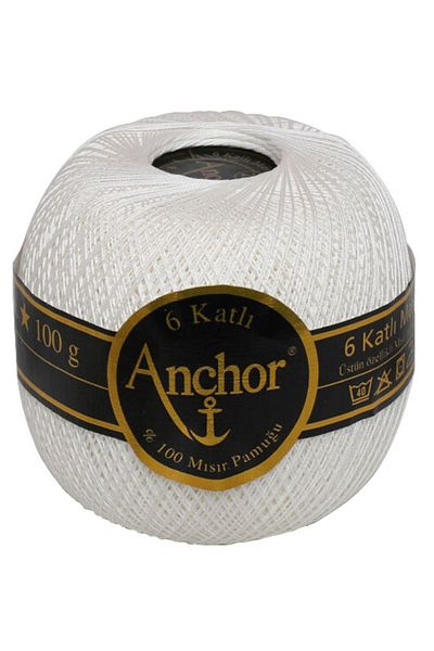 Anchor 26/6 Network Thread 100 gr White