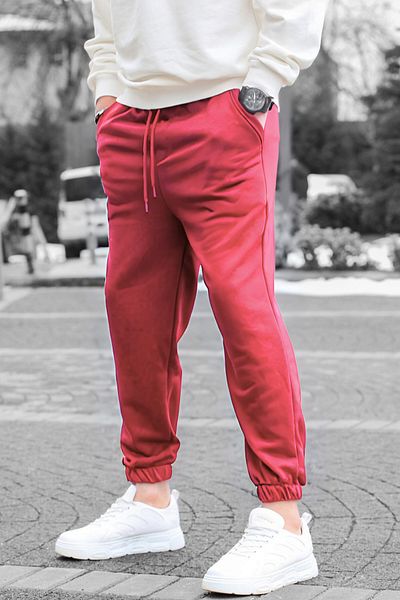 BayBayan Ανδρικό φούτερ Jogger με τρία νήματα σε μπλε χρώμα