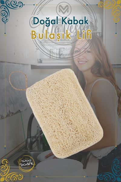 Ma'Vessa Double Sided Organic 100% Natural Pumpkin Dish Washcloth