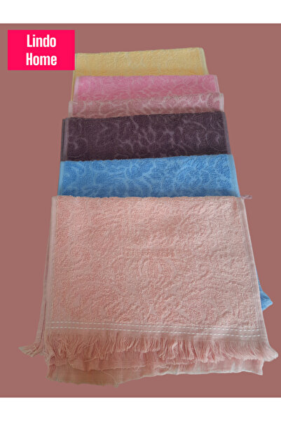 LindoHome مجموعة من 4 مناشف مطبخ مهدبة - 30x50 100% قطن