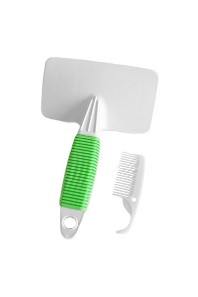 Markapet Green Medium Cat Dog Comb - 9.5 cm-14 cm with Paw Shop Cleaning Apparatus