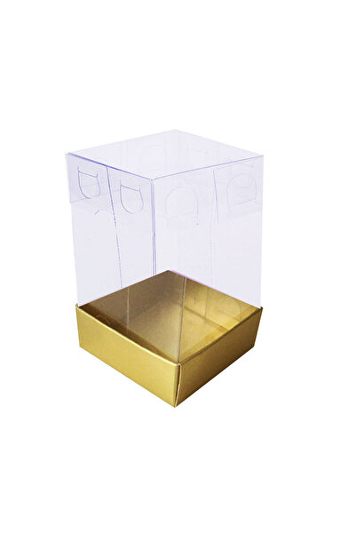 TT Tahtakale Toptancıları Asetat Kutu Altı Karton 5X5X8 CM (50 Adet)  Gold