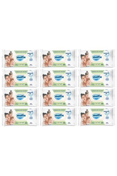 Biblos Yay Molfix Wet Wipes Baby Towel Fresh Isotonic 12 X 60 Pieces