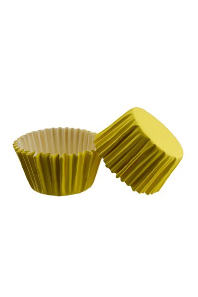 TT Tahtakale Toptancıları Yellow Cupcake Mold - Pet Capsule, 48X34 MM, 100 Pieces