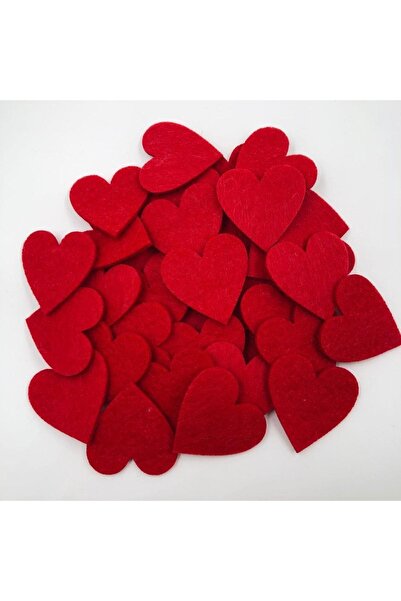 Yumuşakkeçe Kırmızı Kalp Keçe Figür 10 Adet